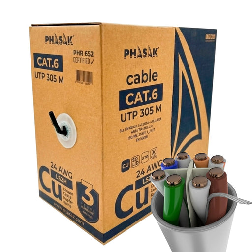 EAN 5605922000401 - Phasak PHR 652 cable de red Gris Cat6 U/UTP (UTP) imagen 1