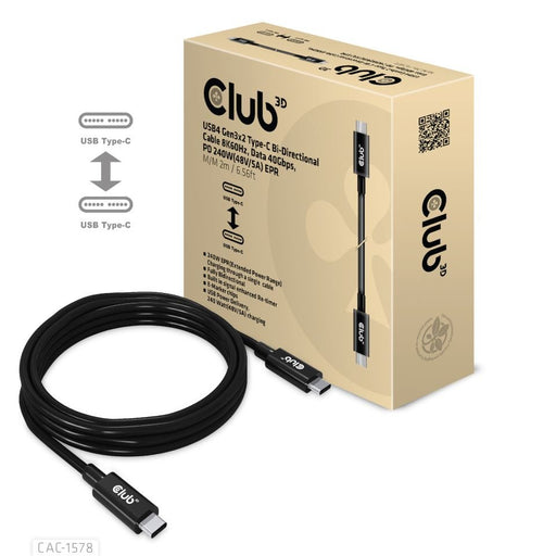 EAN 8719214472573 - CLUB3D CAC-1578 cable USB USB4 Gen 3x2 USB C Negro imagen 1