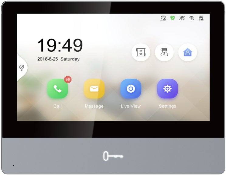 EAN 6954273691592 - Hikvision DS-KH8350-WTE1 sistema de intercomunicación de video 17,8 cm (7") Negro imagen 1