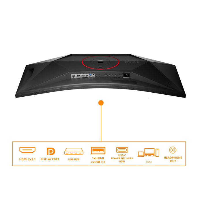 EAN 4038986113502 - AOC G4 CU34G4ZCA pantalla para PC 86,4 cm (34") 3440 x 1440 Pixeles Wide Quad HD Negro, Rojo imagen 4