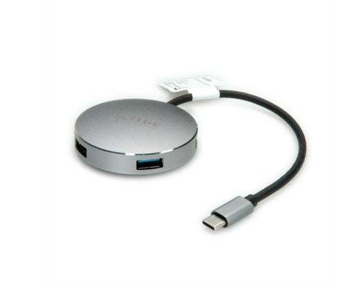 EAN 7630049610866 - ROLINE 14.02.5036 hub de interfaz USB 3.2 Gen 1 (3.1 Gen 1) Type-C 5000 Mbit/s Negro, Acero inoxidable imagen 2