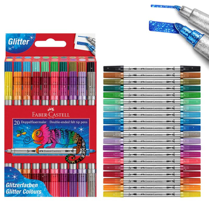 Faber-Castell Doppelfasermaler Glitzer 20er Estuche