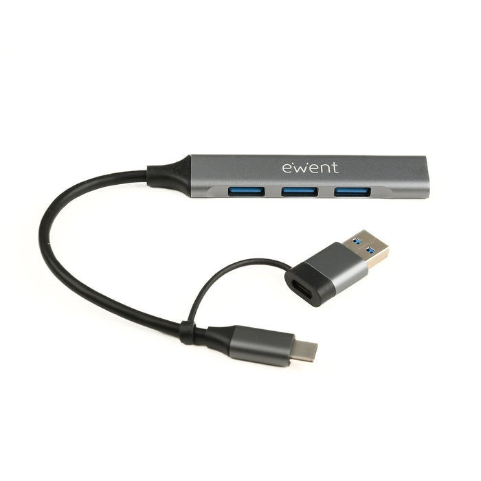 EAN 8052101435702 - Ewent EW1154 hub de interfaz USB 3.2 Gen 1 (3.1 Gen 1) Type-A + Type-C Gris imagen 1
