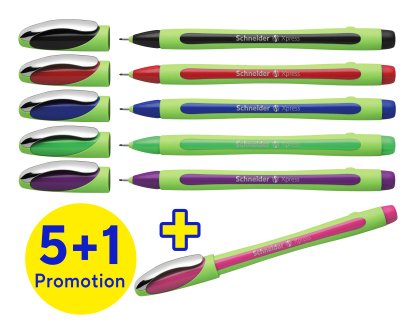 EAN 4004675163066 - Schneider AG Xpress Negro, Azul, Verde, Rosa, Rojo, Violeta Bolígrafo Fino 6 pieza(s) imagen 2