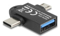 EAN 4043619607396 - DeLOCK 60739 cambiador de género para cable USB Type-A USB Type-C + USB Micro-B Negro imagen 2