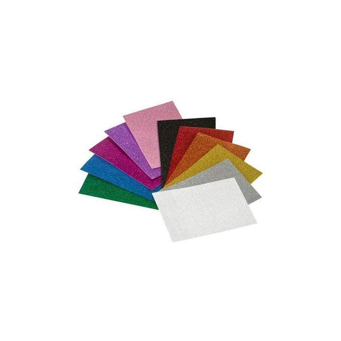 Faibo Láminas Eva 20x30cm Unicolor Purpurina Rosa -Bolsa De 3u-