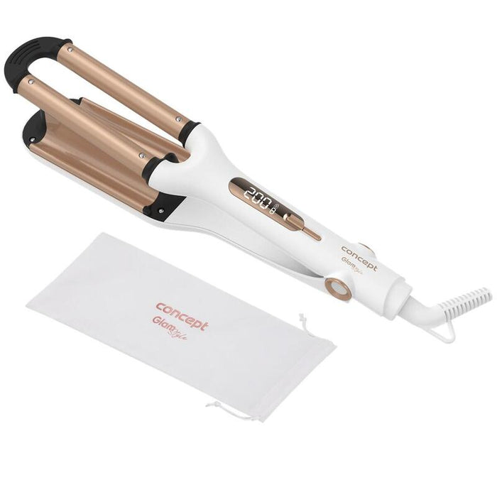 Concept Kt2140 Dispositivo De Estilizado Del Cabello  Ondulador Dorado, Blanco