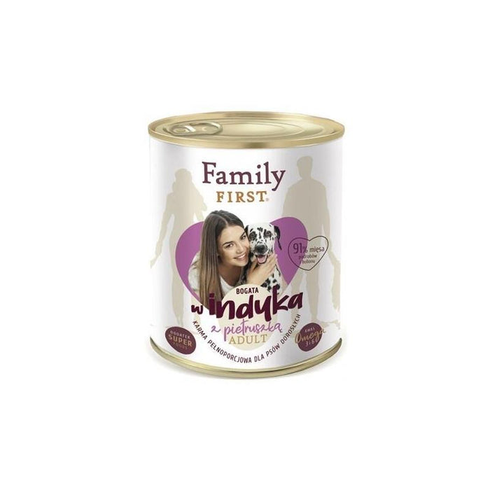 Family First Adult Turkey With Parsley - Wet Dog Food - 800 G