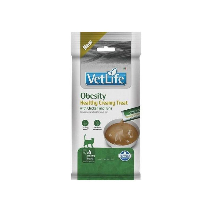 Farmina Vet Life Cat Obesity Creamy Treat With Chicken & Tuna 60gr