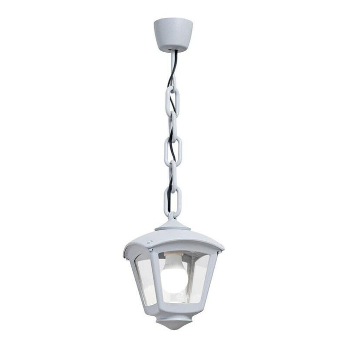 Farol Techo Con Cadena Sicar/Roby, Transparente, E27, Blanco, 195 X 195 X 700 Mm