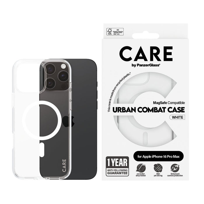 EAN 5715685004063 - PanzerGlass CARE™ by ® Urban Combat Case Transparent w. White MagSafe iPhone 16 Pro Max funda para teléfo imagen 2
