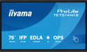 EAN 4948570124039 - iiyama PROLITE TE7514MIS-B2AG Pantalla plana para señalización digital 190,5 cm (75") LCD Wifi 435 cd / m imagen 1