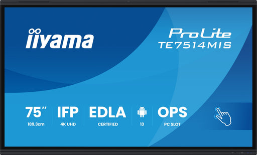 EAN 4948570124039 - iiyama PROLITE TE7514MIS-B2AG Diseño de quiosco 190,5 cm (75") LCD Wifi 435 cd / m² 4K Ultra HD Negro Pan imagen 1