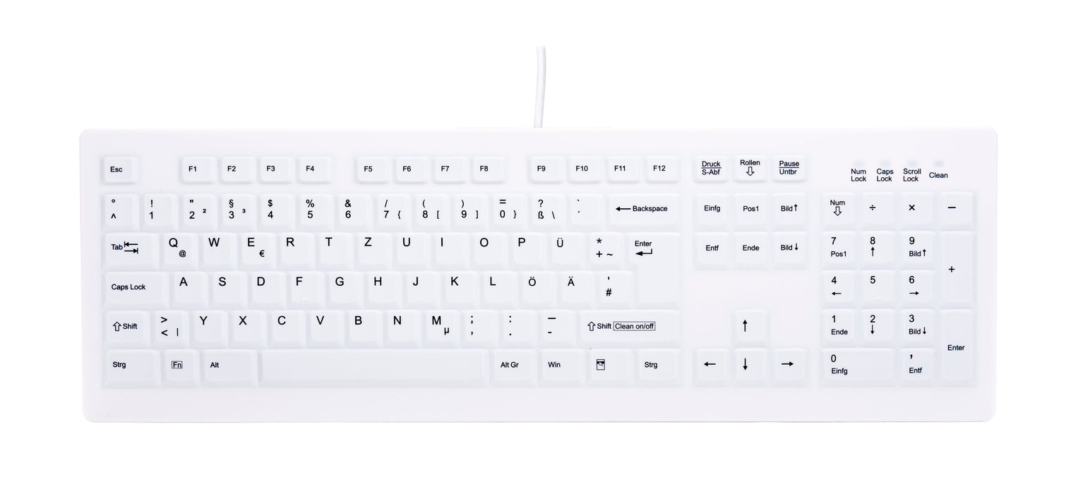 EAN 7061116012212 - Contour Design Active Key AK-C8100 teclado Oficina RF inalámbrico Alemán Blanco imagen 1