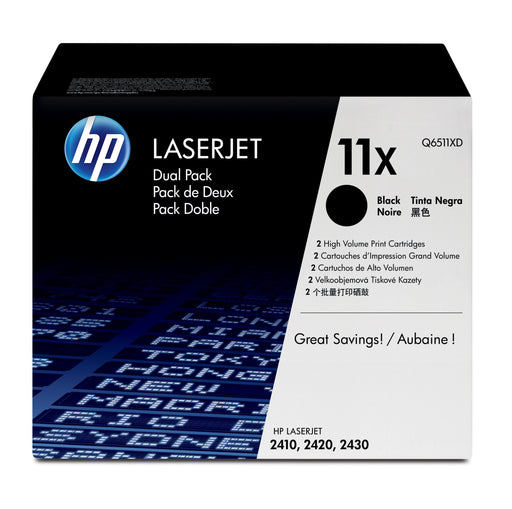 EAN 882780984929 - HP 11X 2-pack High Yield Black Original LaserJet Toner Cartridges cartucho de tóner 2 pieza(s) Negro imagen 1