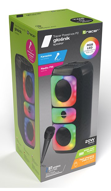EAN 5907512877272 - Tracer Powervox P2 TWS BT Altavoz portátil estéreo Negro 40 W imagen 13