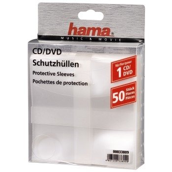 EAN 4007249338099 - Hama CD/DVD Protective Sleeves, Pack of 50 50 discos Transparente imagen 1