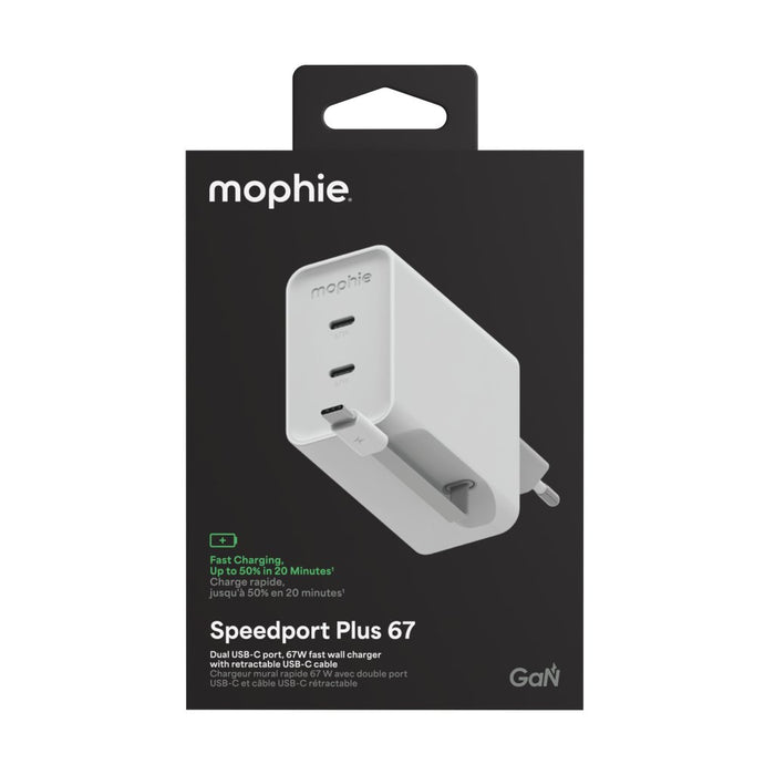 EAN 0840390369550 - mophie Speedport 67 Universal Blanco Corriente alterna Carga rápida Interior imagen 7