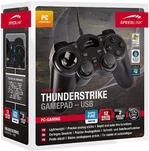 EAN 4027301165159 - SPEEDLINK THUNDERSTRIKE Negro USB Gamepad Analógico/Digital PC imagen 4