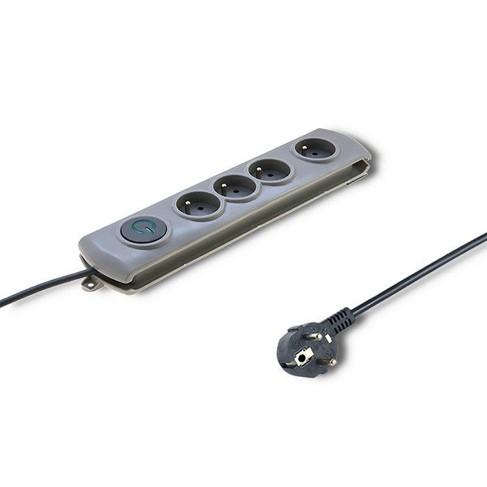 EAN 5901878501642 - Qoltec 50164 limitador de tensión Gris 4 salidas AC 230 V 2,5 m imagen 1