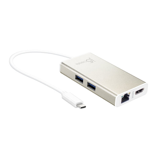 EAN 4712795081039 - j5create JCA374 Alámbrico USB Tipo C Oro, Blanco imagen 1