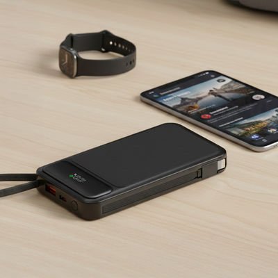 EAN 4262543442242 - MediaRange MRMA753 batería externa Polímero de litio 10000 mAh Negro imagen 7
