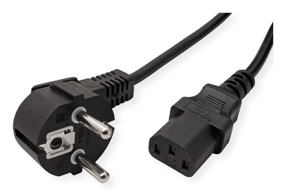 EAN 7630049613102 - VALUE 19.99.1017 cable de transmisión Negro 0,6 m CEE7/7 IEC 320 imagen 3