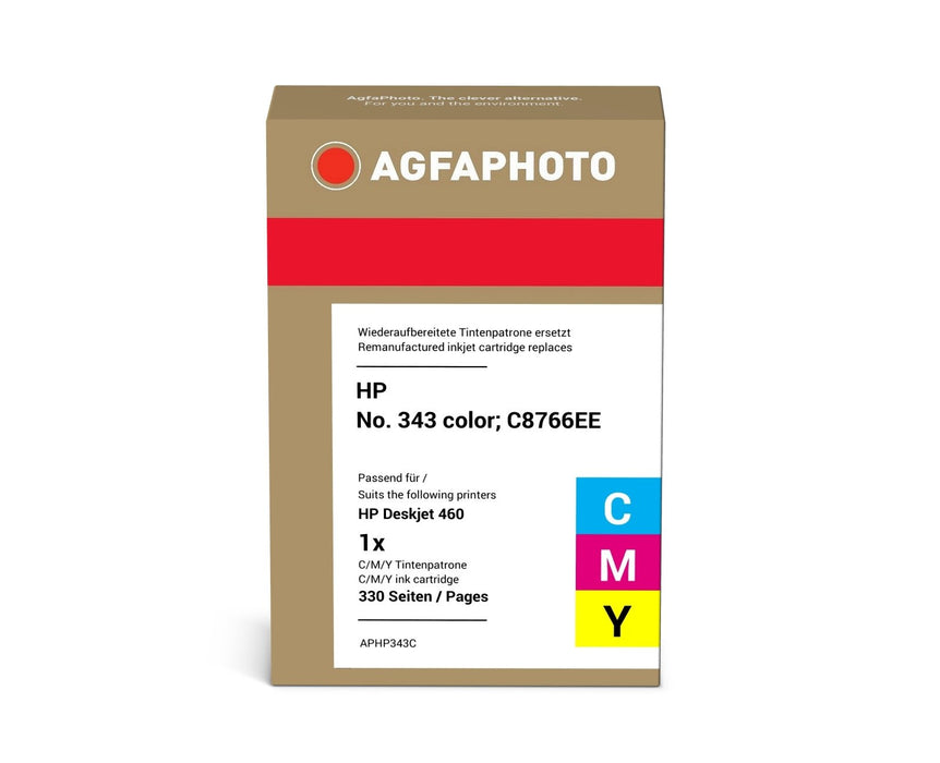 EAN 4250164813893 - AgfaPhoto APHP343C cartucho de tinta 1 pieza(s) Compatible Rendimiento estándar Cian, Magenta, Amarillo imagen 2