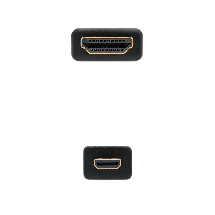 EAN 8433281006522 - Nanocable HDMI, 0.8m cable HDMI 0,8 m HDMI tipo A (Estándar) HDMI tipo D (Micro) Negro imagen 3