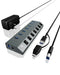 EAN 4250078171744 - ICY BOX IB-HUB1701-C3 USB 3.2 Gen 1 (3.1 Gen 1) Type-B 5000 Mbit/s Antracita imagen 1