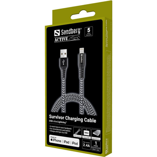 EAN 5705730441356 - Sandberg 441-35 cable de conector Lightning Negro, Gris imagen 2