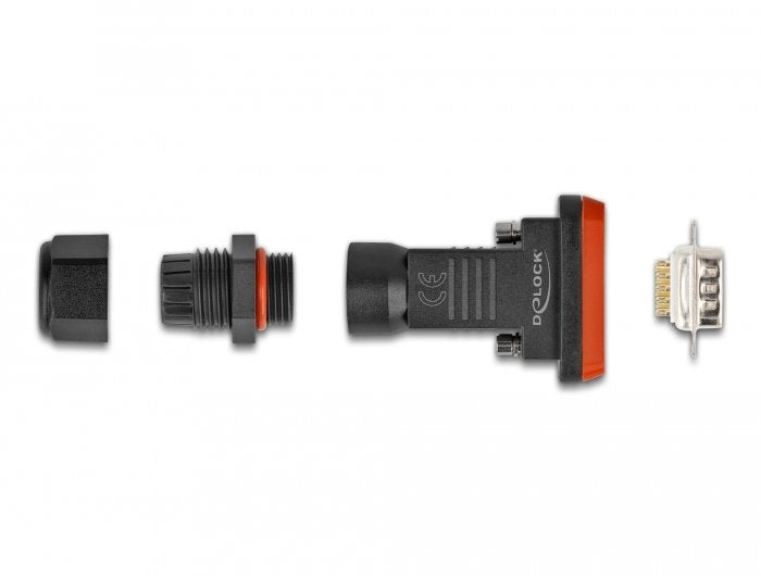 EAN 4043619878024 - DeLOCK 87802 conector D-Sub 9 pin/15 soldering pin Negro, Naranja imagen 3