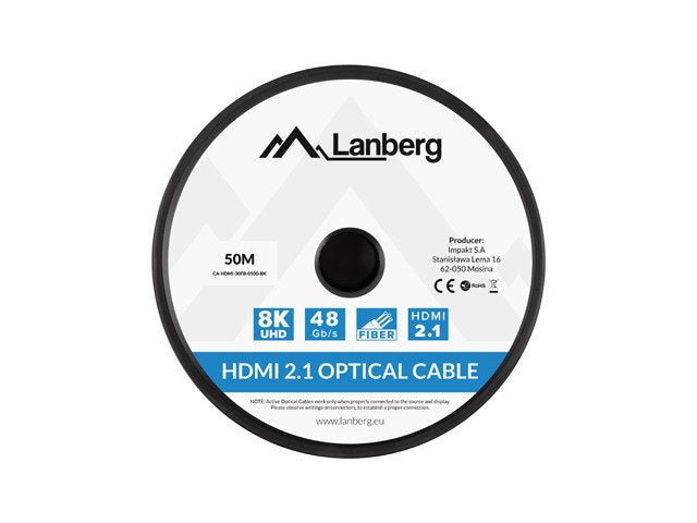 EAN 5901969437553 - Lanberg CA-HDMI-30FB-0500-BK cable HDMI 50 m HDMI tipo A (Estándar) Negro imagen 4