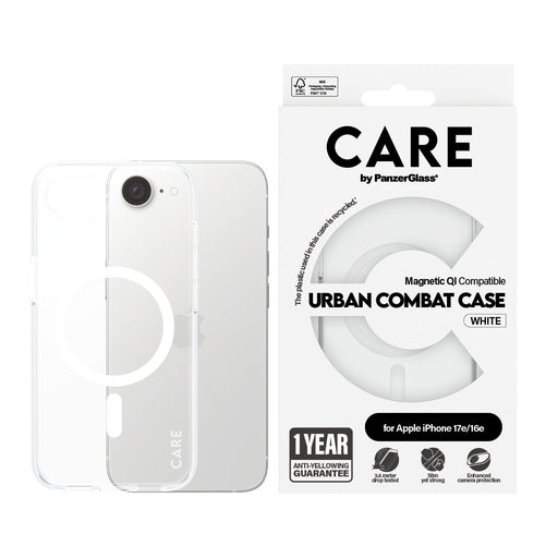 EAN 5715685021022 - PanzerGlass CARE™ by ® Urban Combat Case Transparent w. White Qi Compatible iPhone 17e | 16e funda para t imagen 2