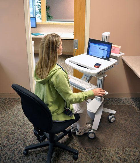 EAN 698833022728 - Ergotron StyleView EMR Laptop Cart Blanco Portátil Carro multimedia imagen 4
