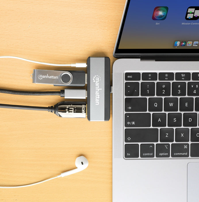 EAN 0766623190404 - Manhattan 190404 base para portátil y replicador de puertos Alámbrico USB 3.2 Gen 2 (3.1 Gen 2) Type-C Gr imagen 6