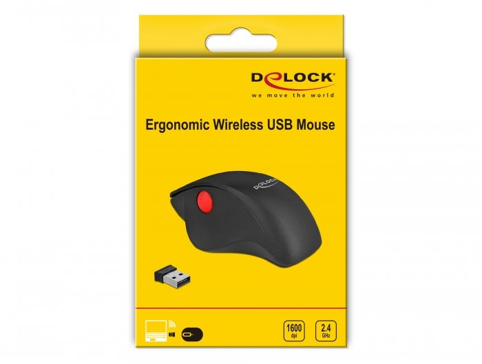 EAN 4043619125982 - DeLOCK 12598 ratón Oficina mano derecha Bluetooth + USB Type-A 1600 DPI imagen 4