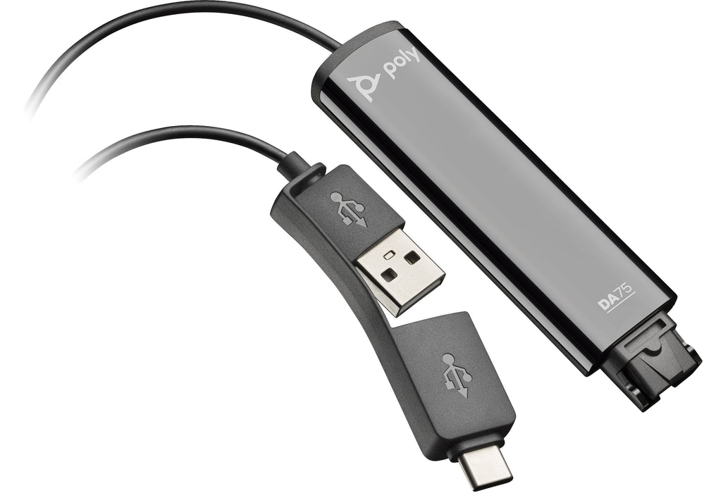 EAN 0197029650054 - Poly DA75 USB to QD Black Adapter TAA Adaptador de interfaz imagen 1