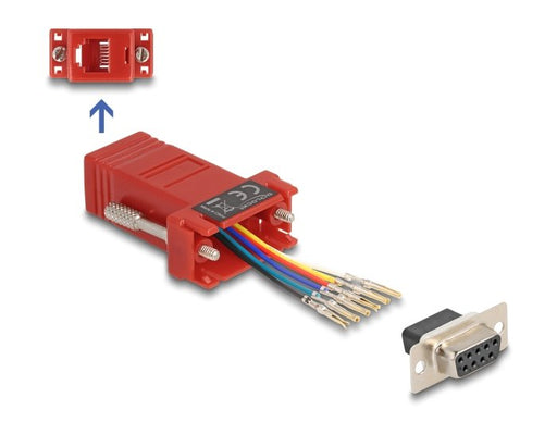 EAN 4043619670796 - DeLOCK 67079 cambiador de género para cable D-Sub 9 RJ12 Rojo imagen 1