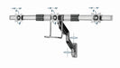 EAN 8716309127677 - Gembird Wall mounted adjustable monitor arm for 3 monitors imagen 10