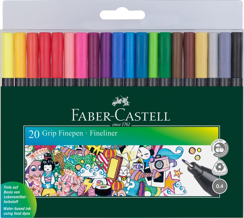 EAN 4005401516200 - Faber-Castell Grip rotulador de punta fina Multicolor 20 pieza(s) imagen 1