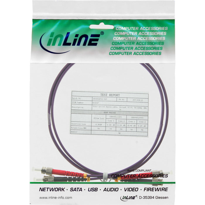 EAN 4043718248926 - InLine 81575P Cable de fibra óptica e InfiniBand 7,5 m 2x ST Púrpura imagen 2