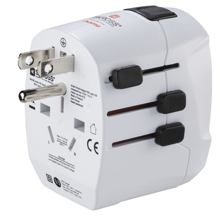 EAN 4047443491428 - Hama World Travel Pro Light USB adaptador de enchufe eléctrico Universal Blanco imagen 8