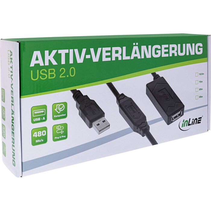 EAN 4043718332878 - InLine 34612A cable USB USB 2.0 15 m USB A 0,48 Gbit/s Negro imagen 4