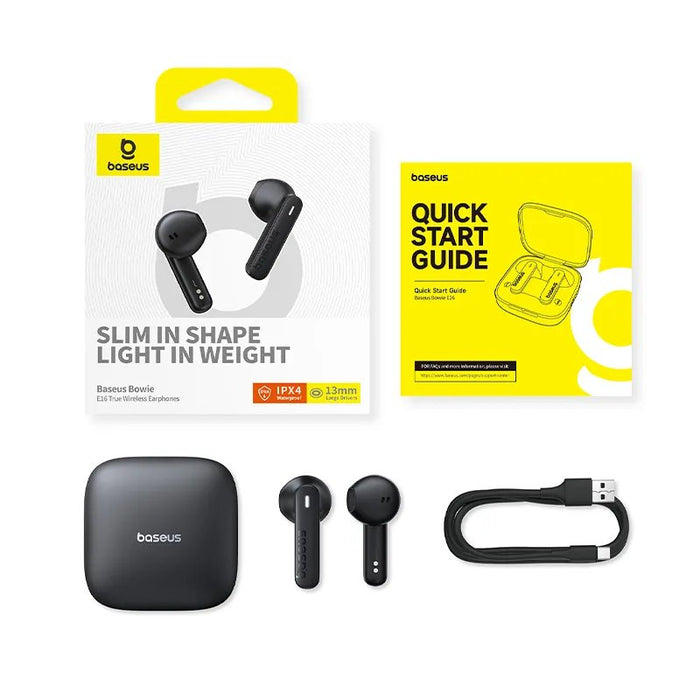 EAN 6932172654801 - Baseus E16 Auriculares Inalámbrico Dentro de oído Llamadas/Música USB Tipo C Bluetooth Negro imagen 2