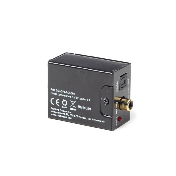 EAN 8716309082570 - Gembird DSC-OPT-RCA-001 convertidor de audio Negro imagen 5