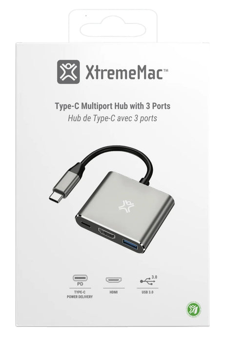 EAN 5453003787136 - XtremeMac XWH-HUB3-13 base para portátil y replicador de puertos Alámbrico USB Tipo C Plata imagen 2