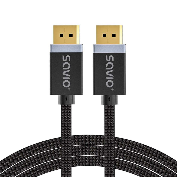 EAN 5901986048220 - Savio CL-176 cable DisplayPort 3 m Negro imagen 1
