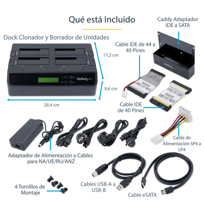 EAN 0065030843881 - StarTech.com SATDOCK4U3RE duplicador de datos y soporte Duplicador de HDD (discos duros) Negro 3 copias imagen 11