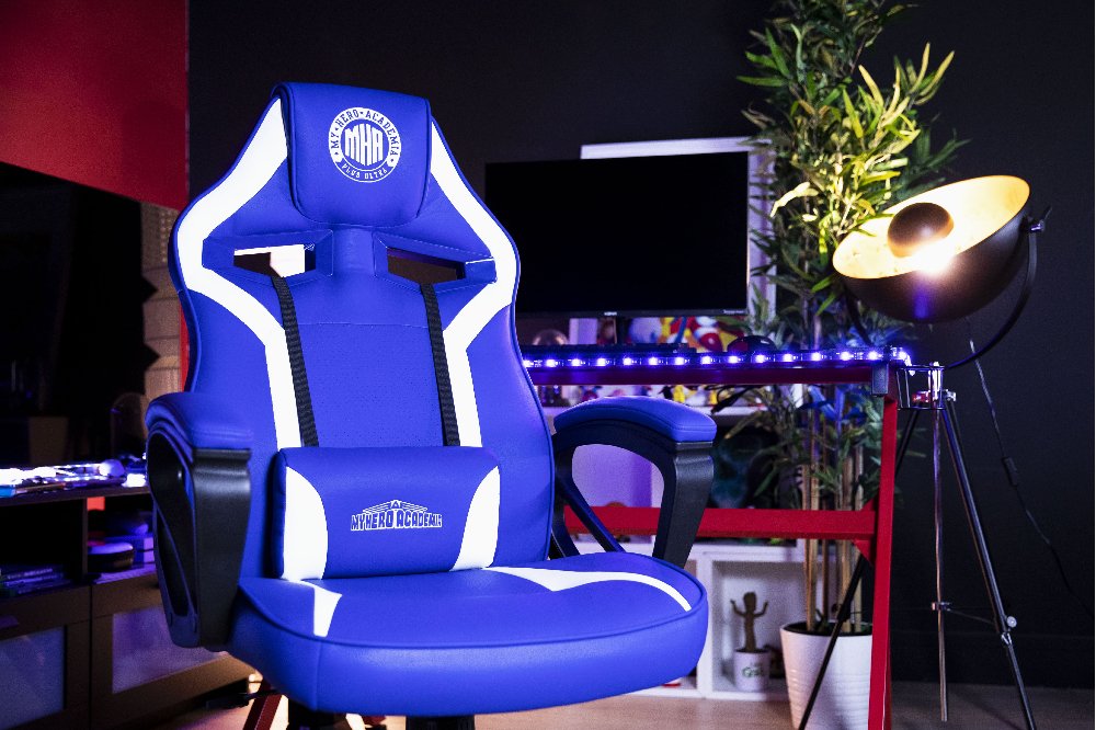 EAN 3328170287418 - Konix My Hero Academia KX MHA GAMING CHAIR Silla para videojuegos universal Asiento acolchado Azul, Blanc imagen 8